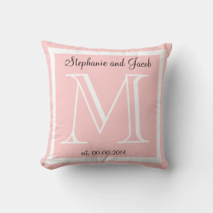 Coussin de garde du Mariage rose pâle Rose