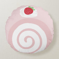 Coussin de gâteau de bûche de fraise