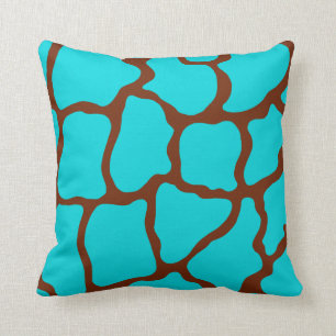 Coussin de girafe de turquoise