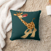 Coussin de Giraffe Ambling Cartoon (Couverture)