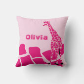 Coussin de Giraffe Stylisé personnalisé (Verso)