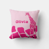 Coussin de Giraffe Stylisé personnalisé (Recto)
