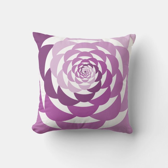 Coussin de gradage rose fleur spirale (Recto)