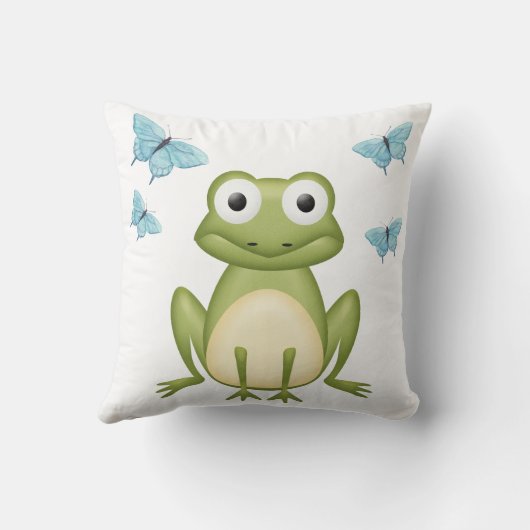Coussin de grenouille de faire-part de naissance (Verso)