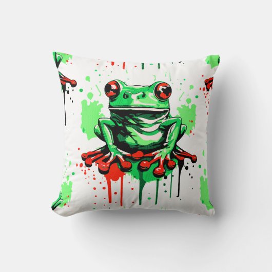 Coussin de grenouille tropicale - prince de grenou (Recto)