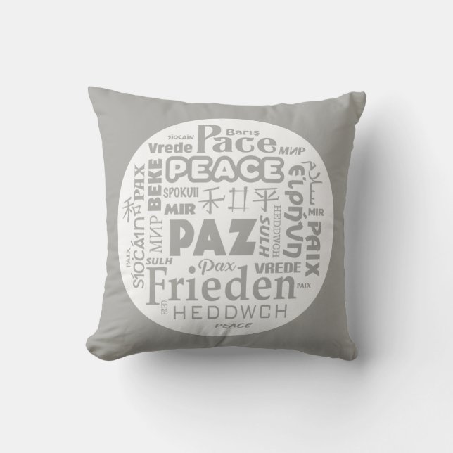 Coussin de gris/blanc paix de jet/dans les (Recto)