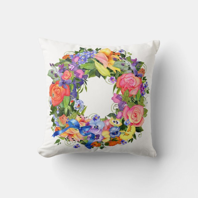 Coussin de guirlande de fleur de ressort (Recto)
