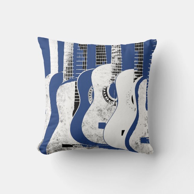 Coussin de guitare de bleu de cobalt (Recto)