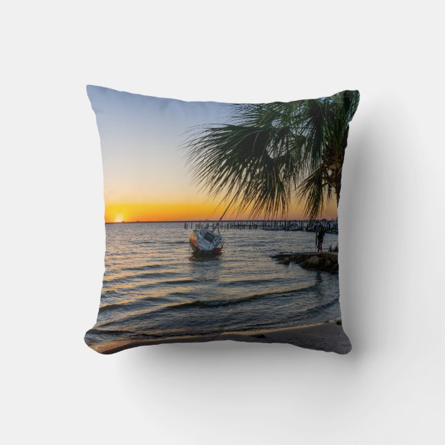 Coussin de Gulf Breeze Floride Sunset (Recto)