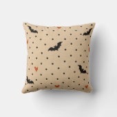 Coussin de Halloween avec un joli chat noir et cit (Verso)