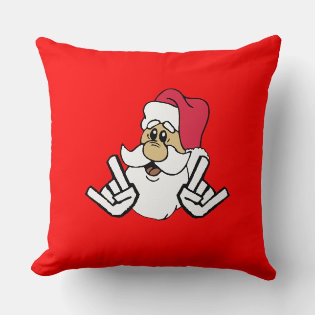 Coussin de Headbangin Père Noël (Recto)