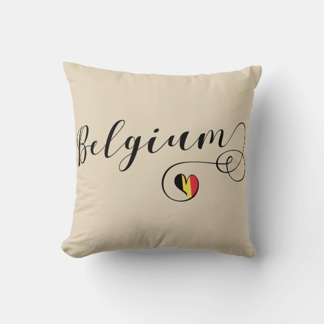 Coussin de Heart Belgium, Drapeau belge (Recto)