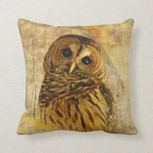 Coussin de hibou barré par Lois Bryan