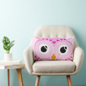 Coussin de hibou : Chouette à visage rose (Chaise)
