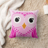 Coussin de hibou : Hibou mignon de fille (Couverture)