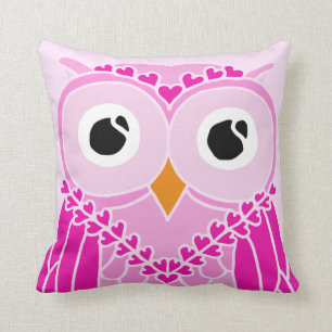 Coussin de hibou : Hibou mignon de fille