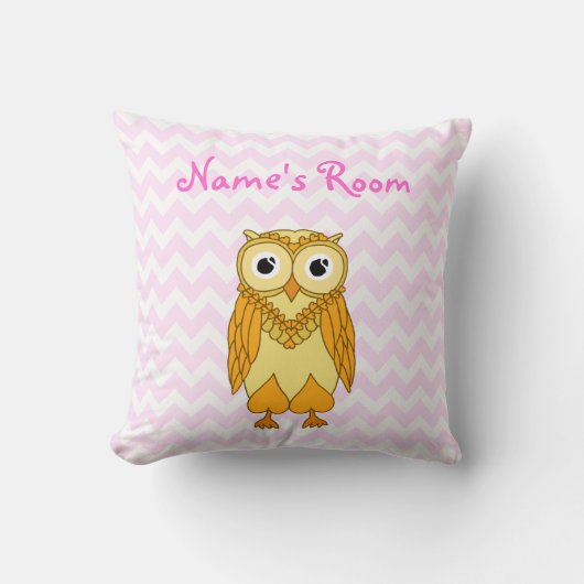 Coussin de hibou : Personnalité jaune (Recto)
