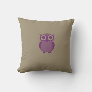 Coussin de hibou pourpre