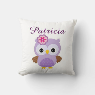 Coussin de hibou pourpre
