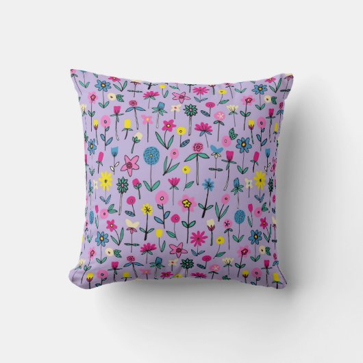Coussin de jardin à fleurs de lilas (Recto)