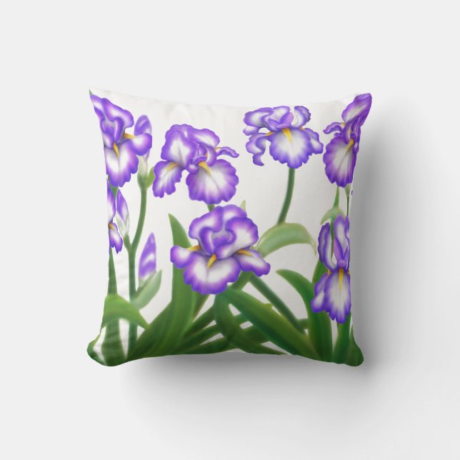 Coussin de jardin d'iris de ressort (Recto)