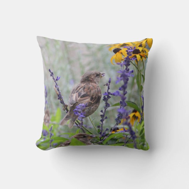 Coussin de jardin familial réversible (Recto)