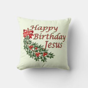 Coussin de Jésus de joyeux anniversaire