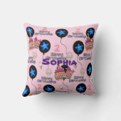Coussin de jet, #2 Joyeux 2e anniversaire Rose (Verso)