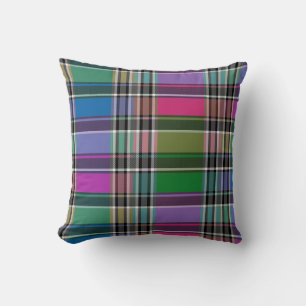 Coussin de jet à carreaux de couleur mixte HAMbyWG