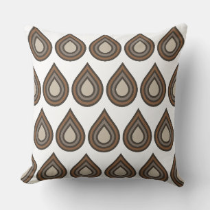 Coussin de jet à motif d'art en couches