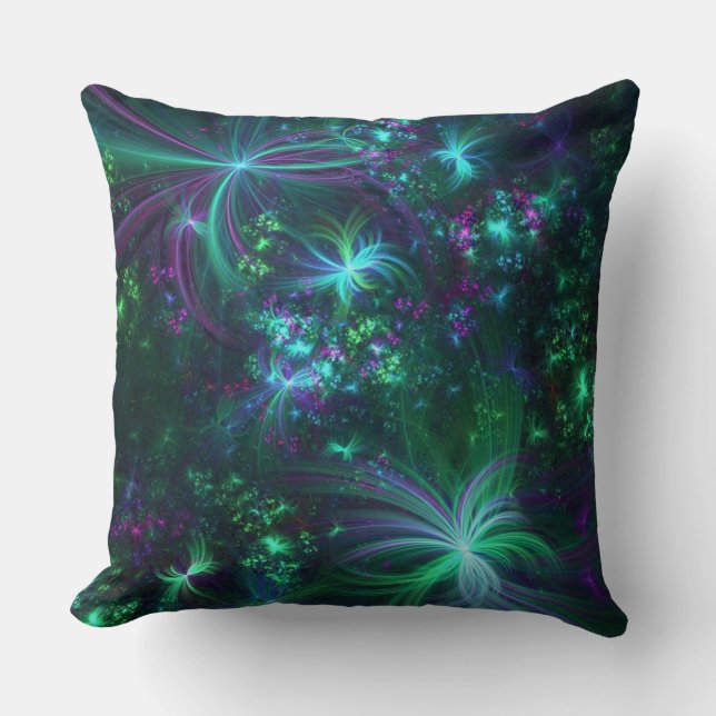 Coussin de jet à motif floral abstrait (Recto)