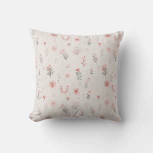 Coussin de jet à motif floral délicat