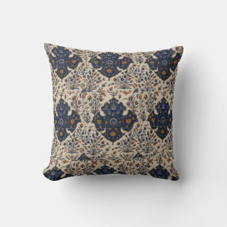 Coussin de jet à motif floral persan vintage – Élé