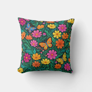 Coussin de jet à motif folklorique scandinave