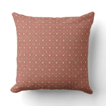 Coussin de jet à motif géométrique rouge moderne