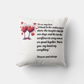 Coussin de jet “À nous, mon amour" (Recto)