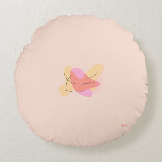 Coussin de jet abstrait coloré (Devant)
