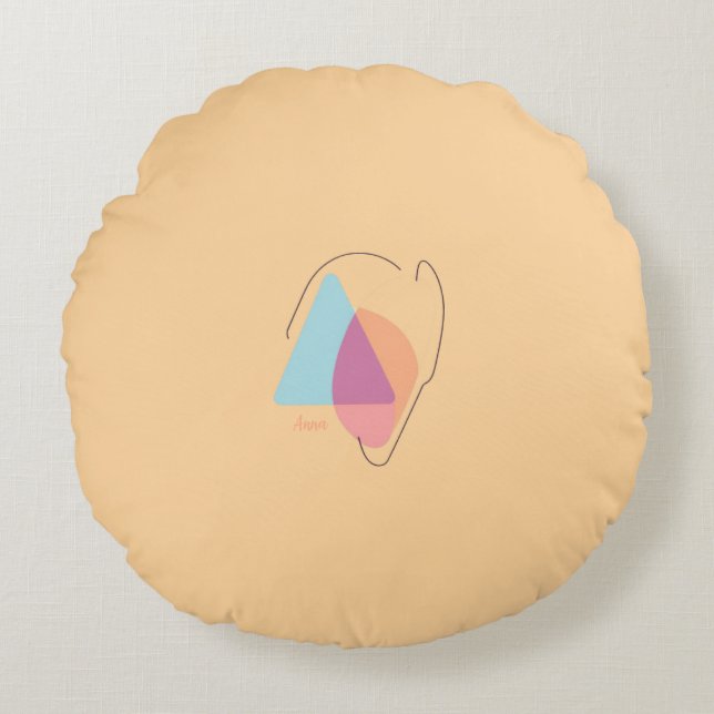 Coussin de jet abstrait coloré (Devant)