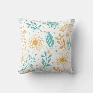 Coussin de jet accentué - Floral de la nature