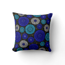 Coussin de jet African Blue Solar Burst