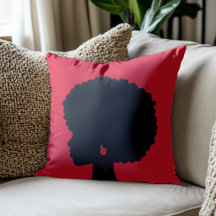 Coussin de jet afro-centrique rouge