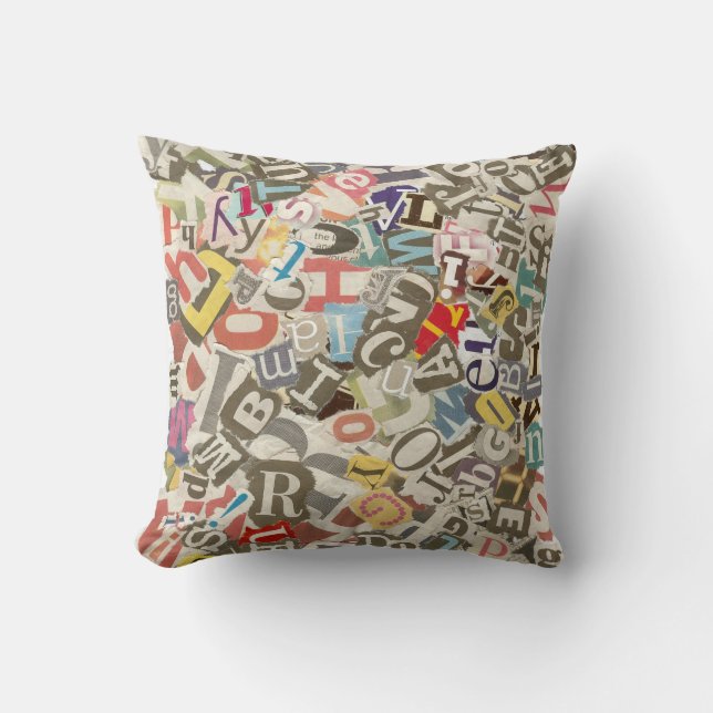 Coussin de jet Alphabet (Recto)