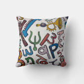 Coussin de jet Alphabet Coloré (Verso)