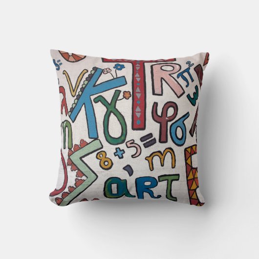 Coussin de jet Alphabet Coloré (Recto)