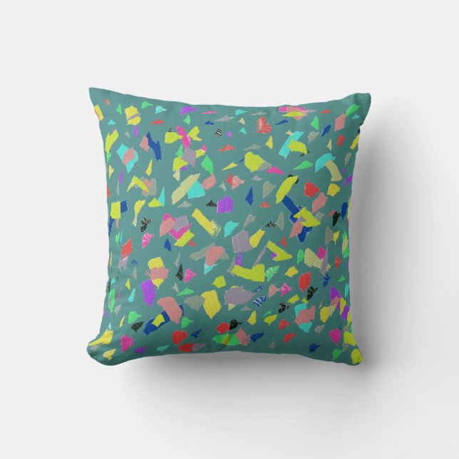 Coussin de jet Art Abstrait Vibes Positives (Recto)