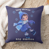 Coussin de jet avec une jolie petite fille de dess (Couverture)