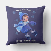 Coussin de jet avec une jolie petite fille de dess (Verso)