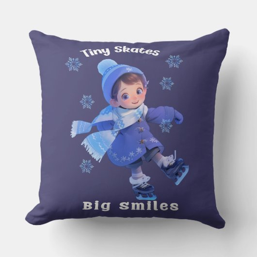 Coussin de jet avec une jolie petite fille de dess (Recto)