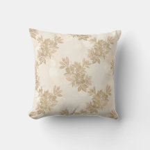 Coussin de jet Azalea Floral Champagne