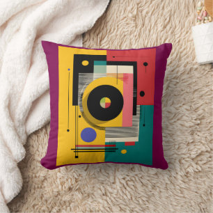 Coussin de jet Bauhaus abstrait géométrique Rétro